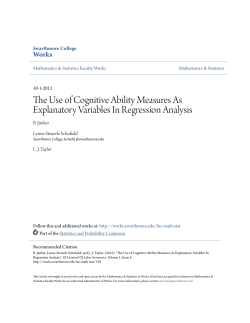 The Use of Cognitive Ability Measures As Explanatory