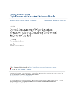 Direct Measurement of Water Loss from Vegetation Without