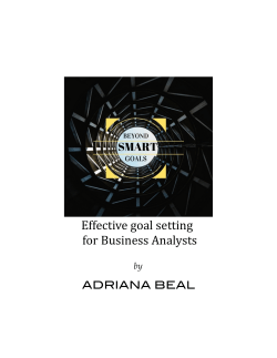 Effective goal setting for Business Analysts