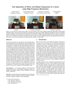 Fast Separation of Direct and Global Components of a Scene using