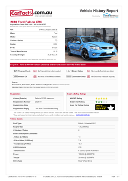 2010 Ford Falcon XR6