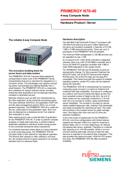 Data Sheet PRIMERGY N70-40