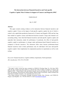 The Interaction between Financial Incentives and Task