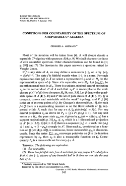 CONDITIONS FOR COUNTABILITY OF THE SPECTRUM OF A