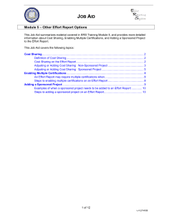 Read more information on how to record cost shared effort in ERS