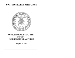 AFOQT Information Pamphlet - Valdosta State University