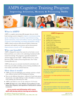 AMPS Cognitive Training Program