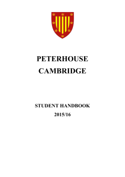graduate room licence - Peterhouse Cambridge
