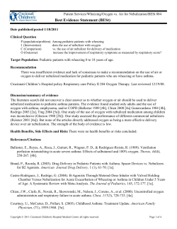 Pediatric Patients with Wheezing: Oxygen versus Air Nebulization