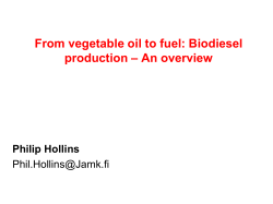 Course Title: Further processing of biomass Lecture/Practical