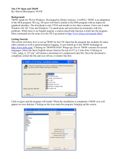 How To Set Up TR4W For CWO
