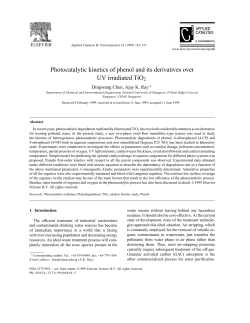Photocatalytic kinetics of phenol and its derivatives over UV