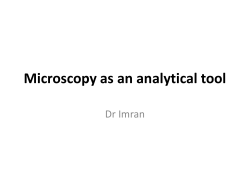 Microscopy as an Analytical Technique