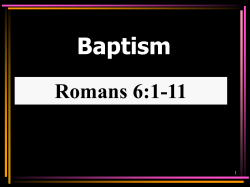 Baptism - Fifth Street East Church of Christ