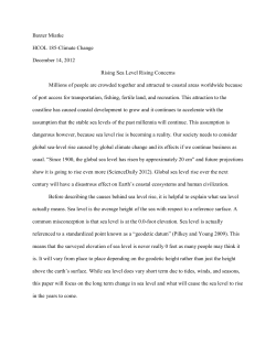 Sea Level Research Report