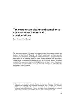 Taxation complexity and compliance costs