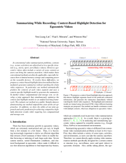 Context-Based Highlight Detection for Egocentric Videos