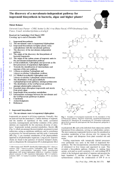 The discovery of a mevalonate-independent