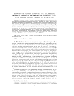Diffusion of Protein Receptors on a Cylindrical Dendritic Membrane