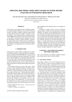 applying rhythmic similarity based on inner metric analysis to