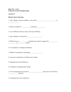 Hths 2231 - Lab 9 Endocrine System