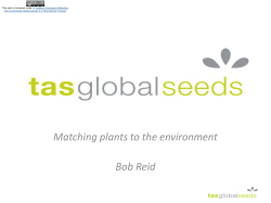 Matching plants to the environment