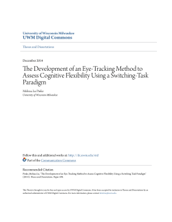 The Development of an Eye-Tracking Method to Assess Cognitive