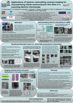 Applications of electron channelling contrast imaging for
