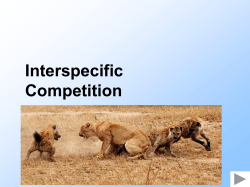 3. Interspecific Competition