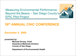 Measuring Environmental Performance