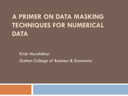 Original Data Masked Data