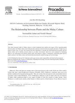The Relationship between Plants and the Malay