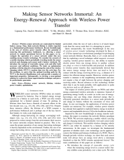 Making Sensor Networks Immortal: An Energy