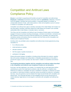 Competition and Antitrust Laws Compliance Policy