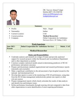 CEO of Dubai Corporation for Ambulance Services