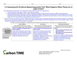 3.3 Assessing the Evidence-Based Arguments Tool: What