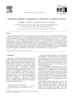Temperature-induced h-aggregation of fibronectin in aqueous solution