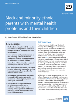 Black and minority ethnic parents with mental health problems and