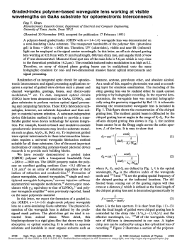 Graded-index polymer-based waveguide lens working at visible