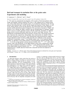 Bed load transport in turbulent flow at the grain scale