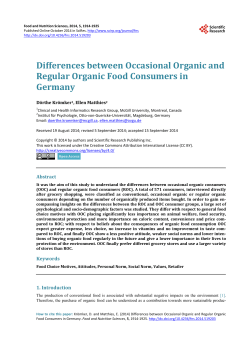 Differences between Occasional Organic and Regular Organic Food