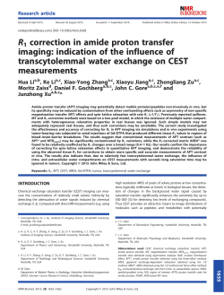 R1 correction in amide proton transfer imaging