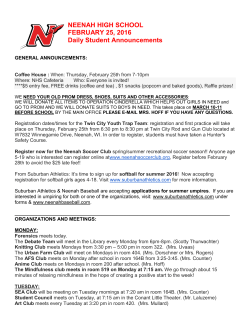 February 25, 2016 - Neenah Joint School District