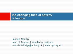 The New Poor: the changing face of poverty in London