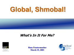 2002 ArchiText Inc. All Rights Reserved. 11 G11N Is About Metrics