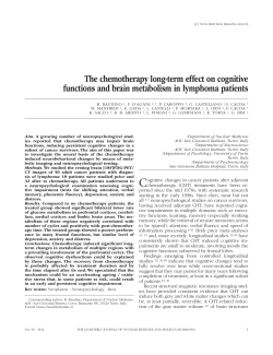The chemotherapy long-term effect on cognitive functions and brain
