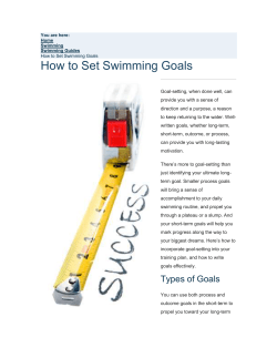 How to set Swimming Goals