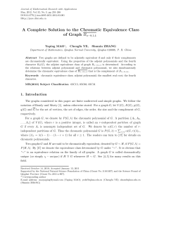 A Complete Solution to the Chromatic Equivalence Class of Graph