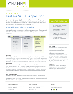 Partner Value Proposition