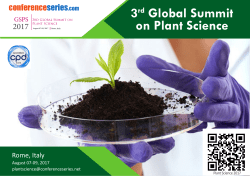 3rd Global Summit on Plant Science